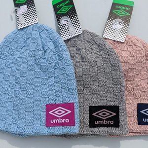 Umbro Toddler Beanies One Size Blue Grey Pink